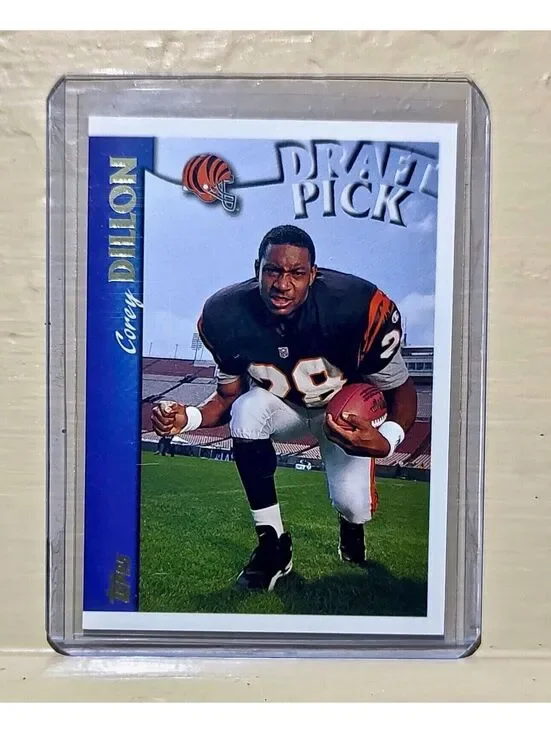 1997 Corey Dillon Topps Draft Pick #402 NFL Rookie Trading Card Bengals