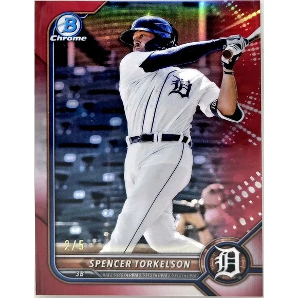 2022 Bowman - Chrome Prospects Spencer Torkelson #BCP-6 Red Lava Refractor /5...