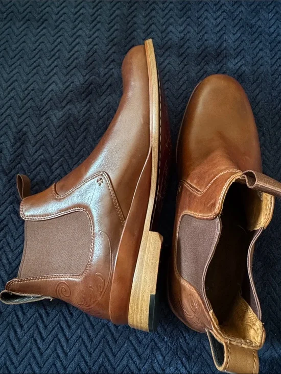 NWT! Timberland Men's Brown Chelsea Leather Boots - Slip-On Dress Casual