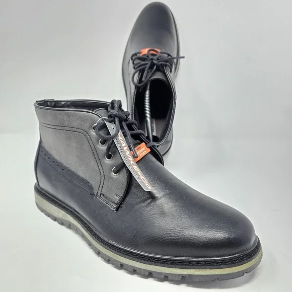 Hawke & Co Mens Fairweather Black Grey Chukka Boots Memory Foam Size 8.5 NEW