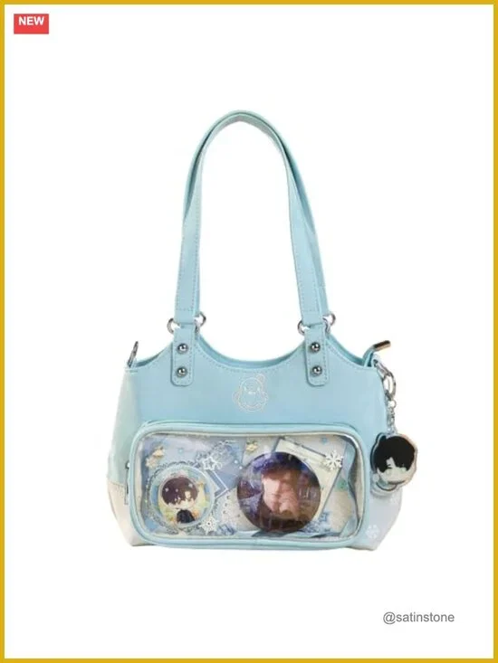 Cosplay Itabag with Crossbody Strap, Waterproof Fabric, Pin Board Display Bag