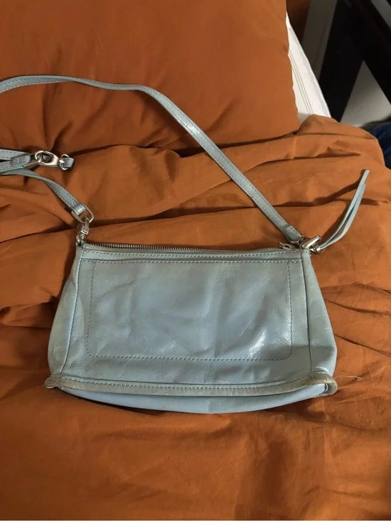 HOBO Light Blue Leather Crossbody Bag
