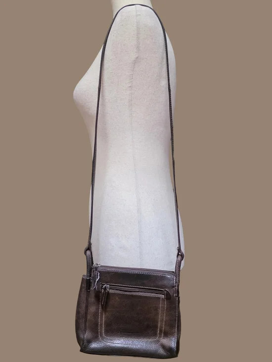 Fossil Brown Leather Crossbody Purse