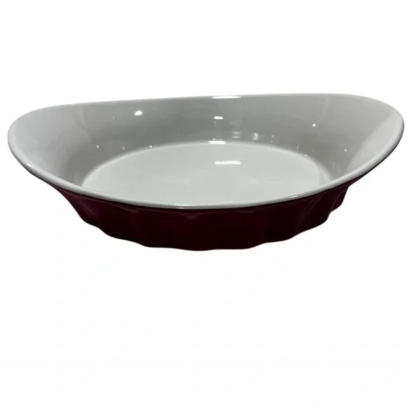 Red Crofton Ceramic Casserole Dish
