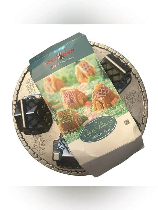 Nordic Ware Black Cozy Village Mini House Baking Pan