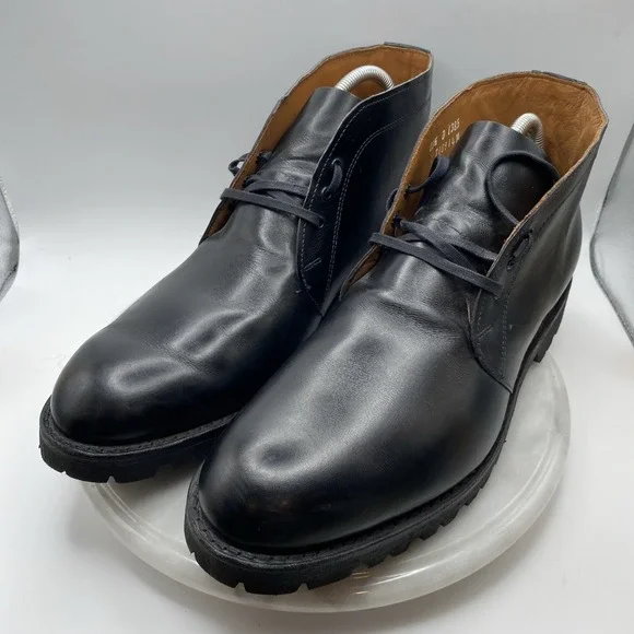 Allen‎ Edmonds Stanford Men's Black Leather Ankle Chukka Boots Sz 11.5 D Tate