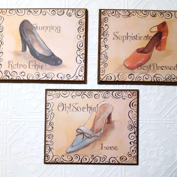 Fashion Shoe Style Wall art Hangings Chic fashion boutique decor