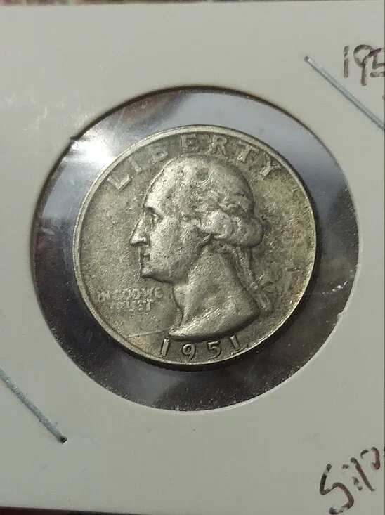 1951 US Franklin Half Dollar Coin - Silver Coin