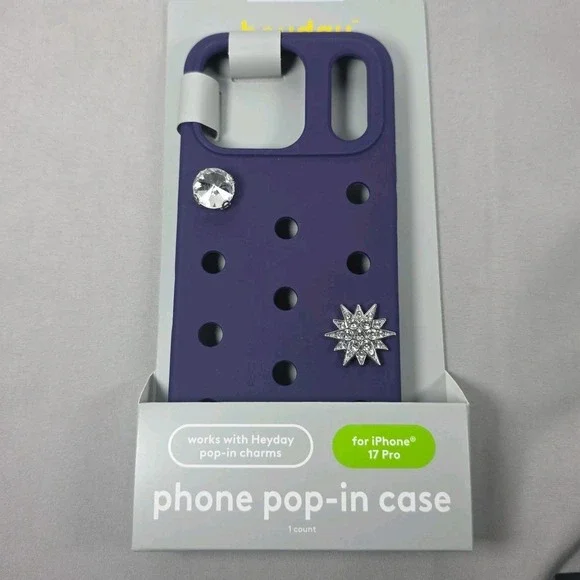 Heyday Pop In Phone Case iPhone 17 Pro Silicone Charms Blue