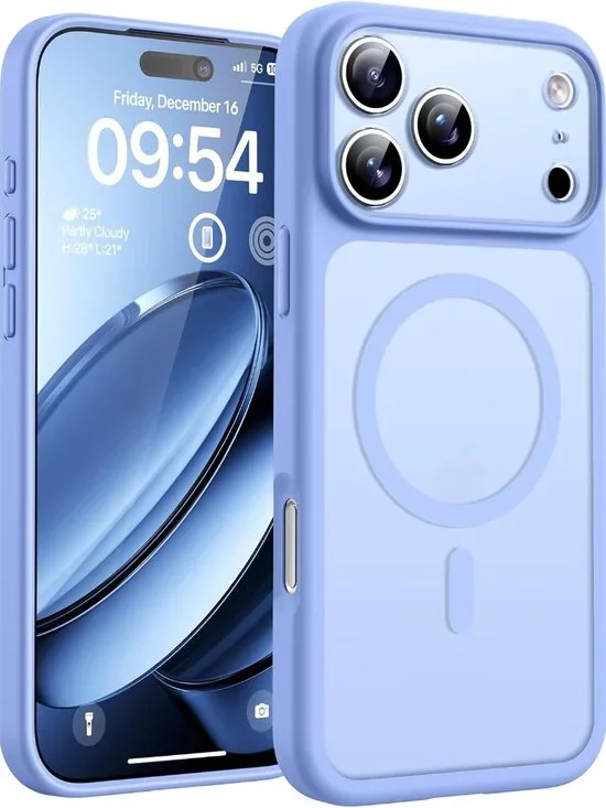 iPhone 17 Pro Case MagSafe Full Camera Protection Matte Light Blue