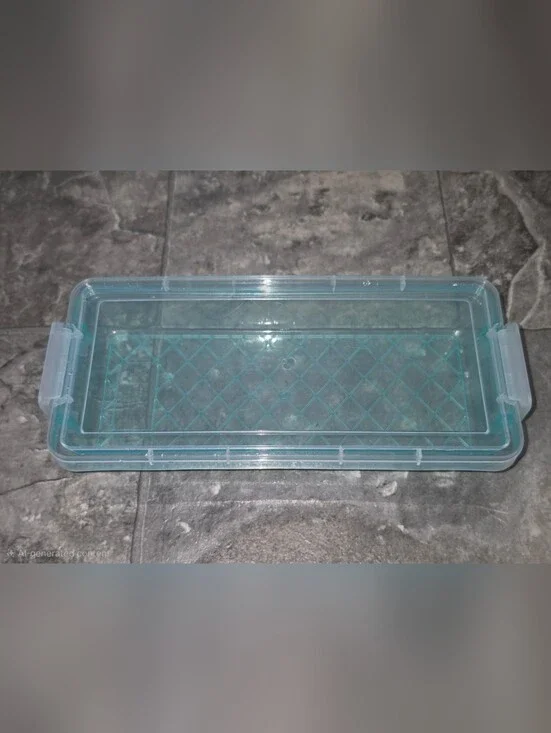 Rectangular Organzer with 2 Lock Containers in Teal BNIB