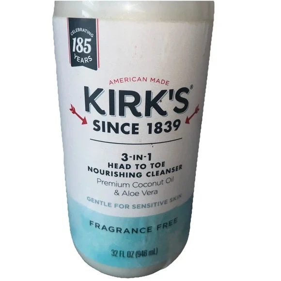 Kirk's Natural 3-in-1‎ Head to Toe Nourishing Cleanser Fragrance Free 32 fl.oz
