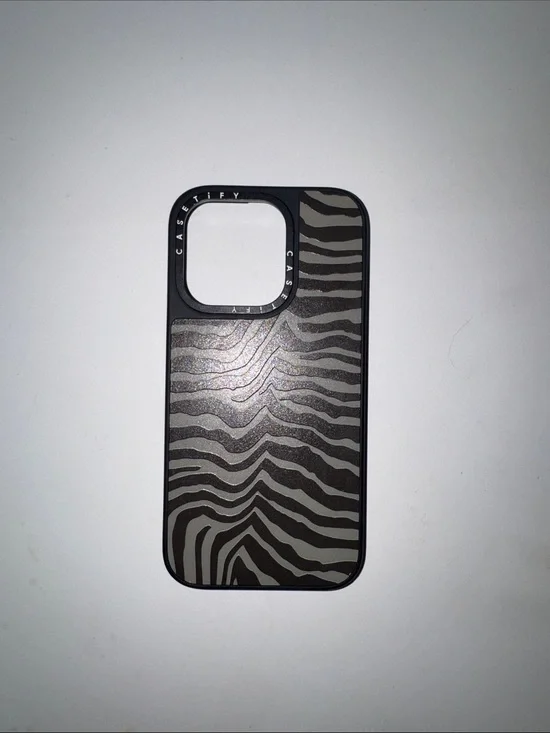 Casetify Black and Gray Zebra Stripe iPhone Case