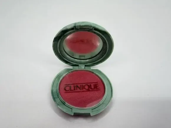 Clinique Round Face Powder Blusher Pink Blush Discontinued Travel 0.12 oz