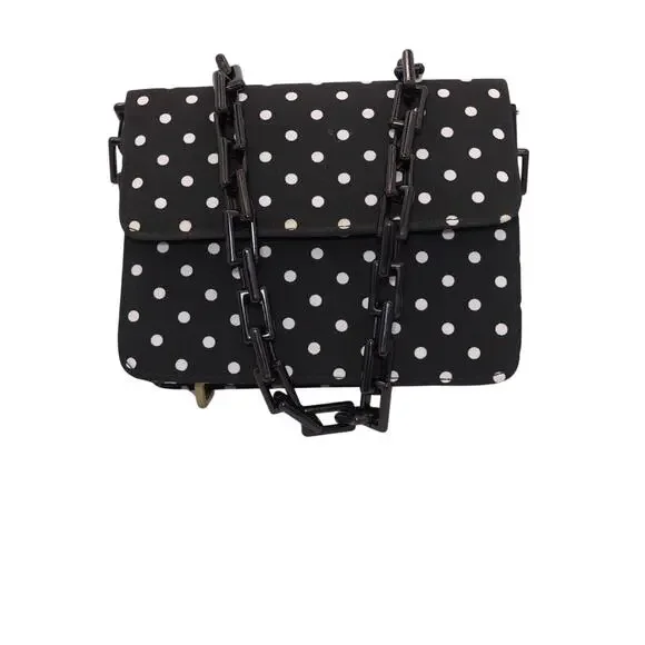 Vanessa Polka Dot Clutch Vtg Glam Girlhoodcore  Feminine Crossbody Convertible