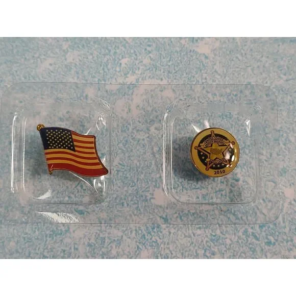 2010 United States Deputy‎ Sheriffs Association American Flag Lapel Pin Set