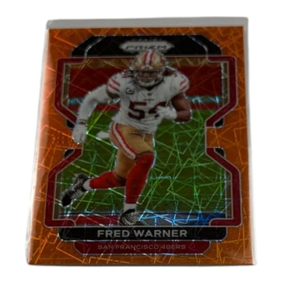 2021 Panini Prizm Fred Warner 59 Orange Ice Prizm San Francisco 49ers NFL Card