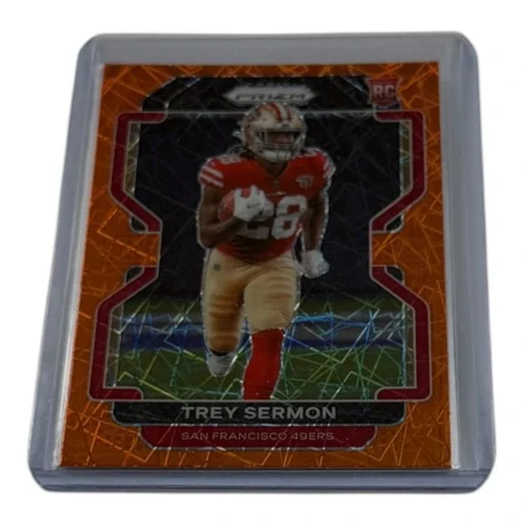 2021 Panini Prizm Trey Sermon Orange Ice Rookie Card RC 354 SF 49ers NFL
