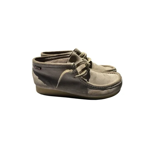 Clarks Stinson Hi Mens 8.5 Sand Suede Wallabee Style Chukka Boots 261587487075