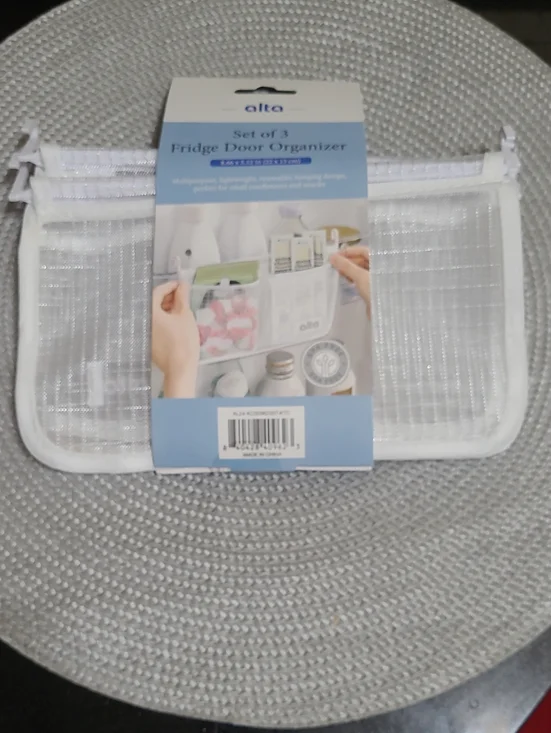 White Fridge Door Organizer Set