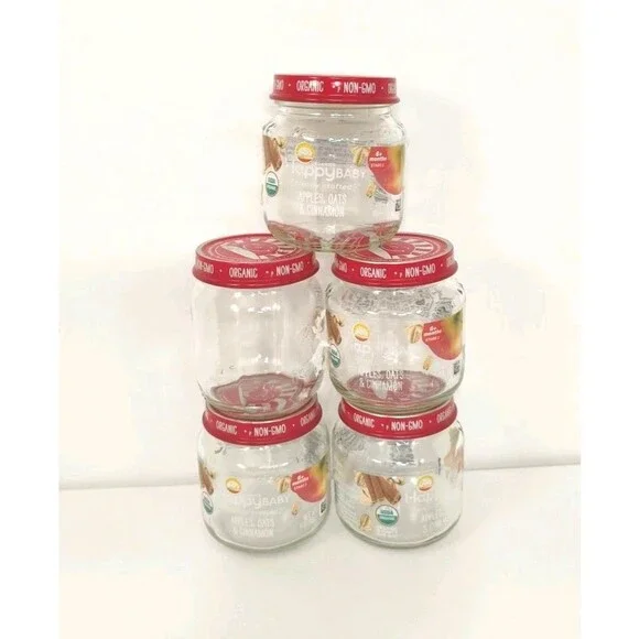 Baby Food Jars Happy Baby Lot of 5 empty 4 oz