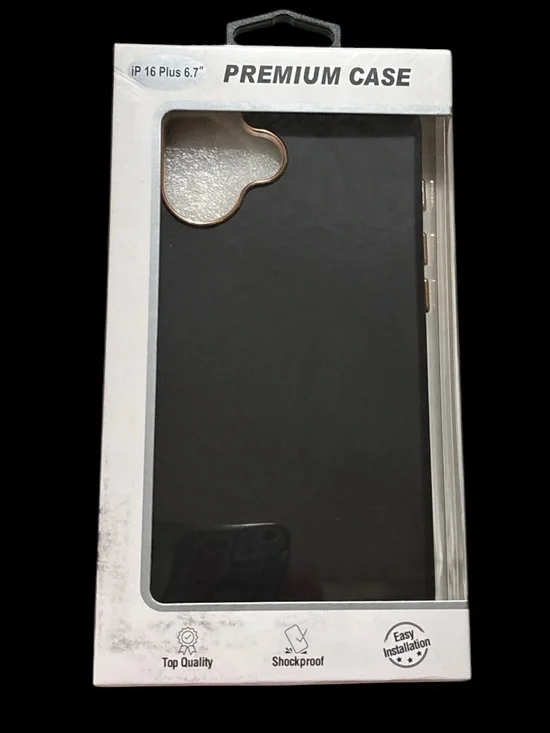 Premium Matte Black Phone Case for iP 16 Plus 6.7