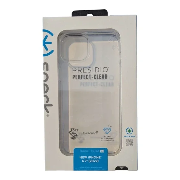 D4. Speck Presidio Perfect-Clear Case for iPhone 14 Plus (6.7