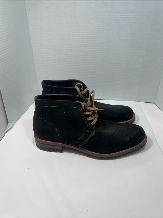Gordon Rush Black Suede Chukka Boots with Brown Trim