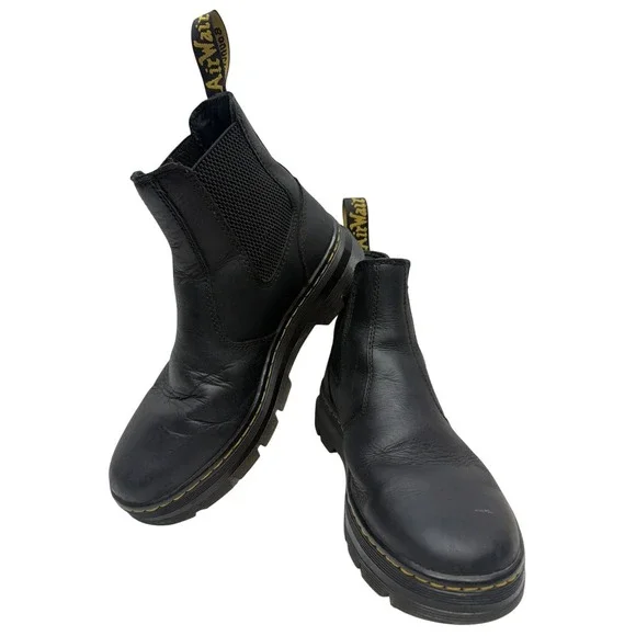Dr. Martens Embury Chelsea Boots Black Leather Men's 8 Women's 9 EU 41