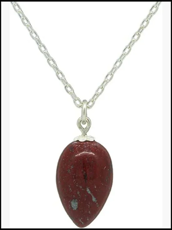 Natural Gemstone Pendant Necklace 925 Sterling Silver Adjustable Chain