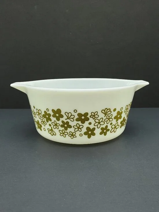 Pyrex Spring Blossom 1.5 Qt Casserole Crazy Daisy 1.5 Quart 474-B Baker
