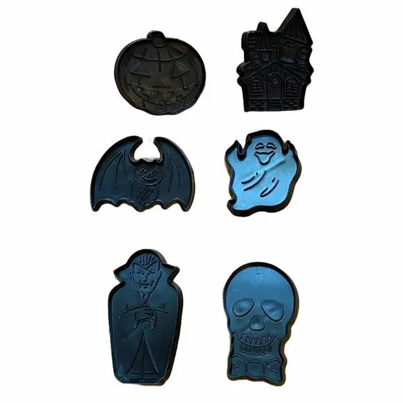 Assorted Halloween Black Cookie Cutters 6-count Bundle
