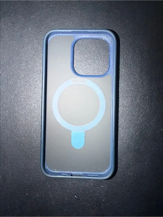 Apple Blue MagSafe-Compatible Clear Back Phone Case