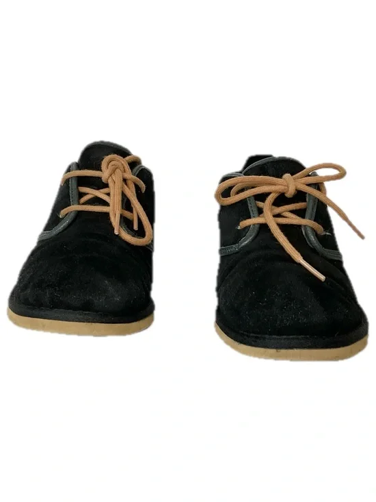 UGG Men's Black Suede Chukka Boots with Tan Laces