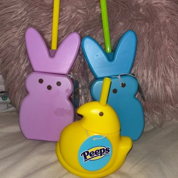 Bunny and Chick Pet Toys - Purple, Blue, Yellow