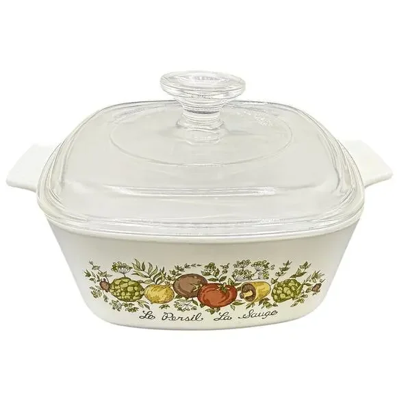 🥘 Corning Ware 1.5 Qt A-1 1/2-B Spice Of Life La Sauge Vintage Casserole  dish