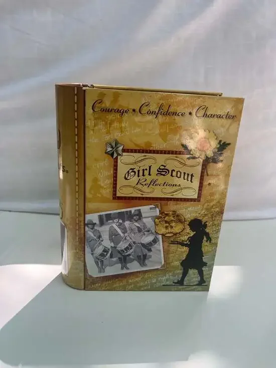 Girl Scouts Reflections Hinged Metal Book-Style Tin Container