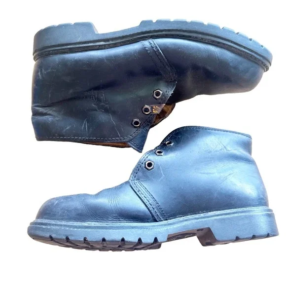 Havana Joe Mr. Panama Jack Black Waxy Waterproof Chukka Boots 42/8.5 NO LACES