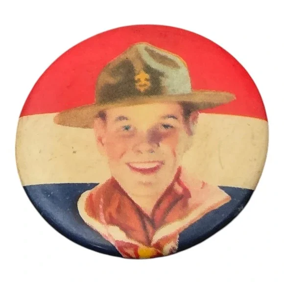 Boy‎ Scouts of America Pinback Button Vintage Uniform Button 1.25