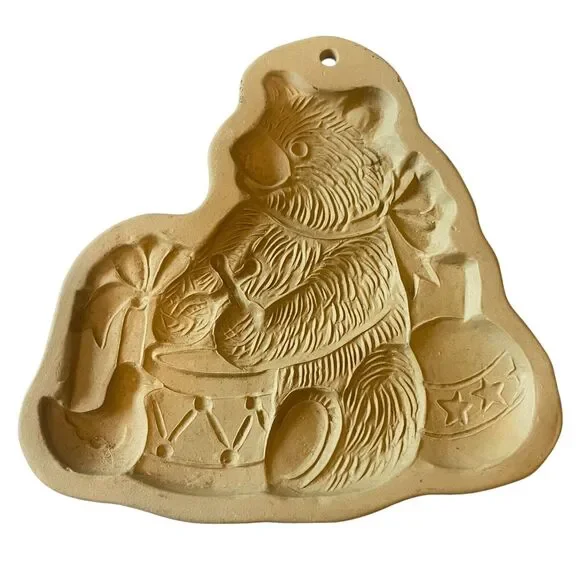 1985 Brown Bag Cookie Art‎ Teddy Bear With A Drum Cookie Mold