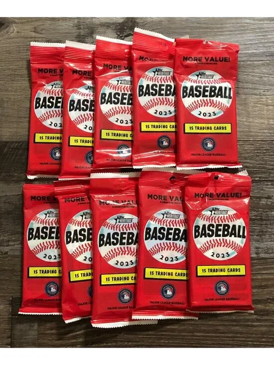 2023 Topps Heritage Value Pack LOT of 10 Sealed 15 Cards Per Pack