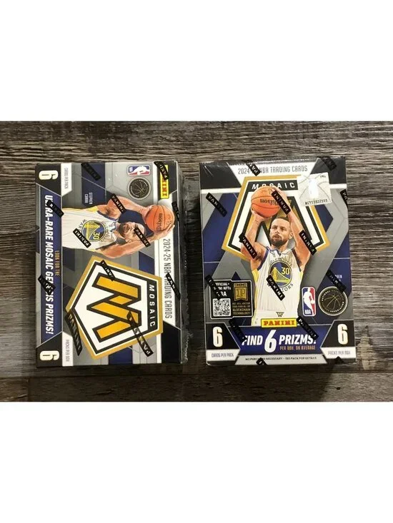 2024-25 Panini Mosaic Basketball Factory Sealed 6 Pack Blaster Box LOT of 2