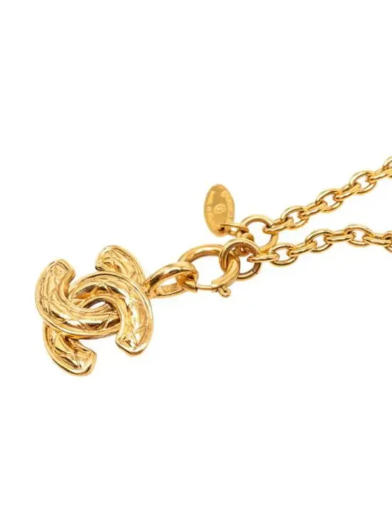 Chanel Cc Logo Chain Pendant Necklace #287782C11B