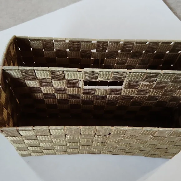 Woven Tan Storage Basket