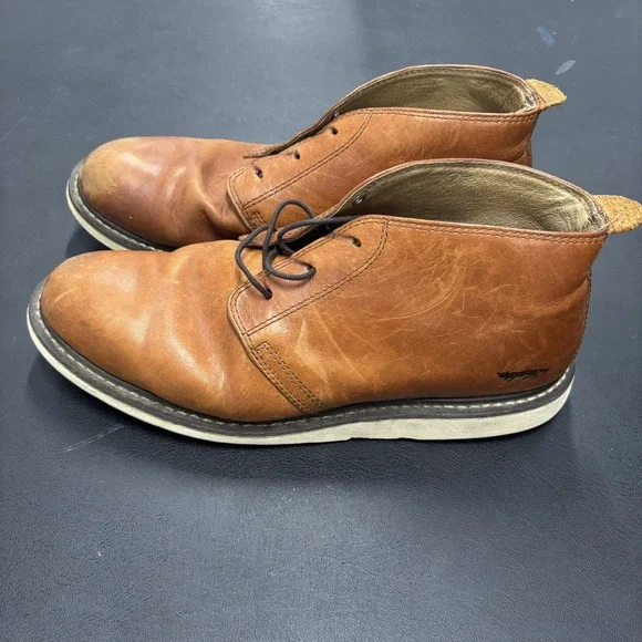 Golden Fox American Heritage Brown Leather Chukka Workwear Boots Shoes Mens‎ 12