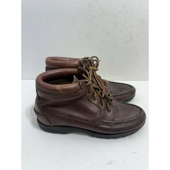 Timberland Women's Chukka Moccasin Leather Brown‎ Soft Sole Boots Sz 6.5 M