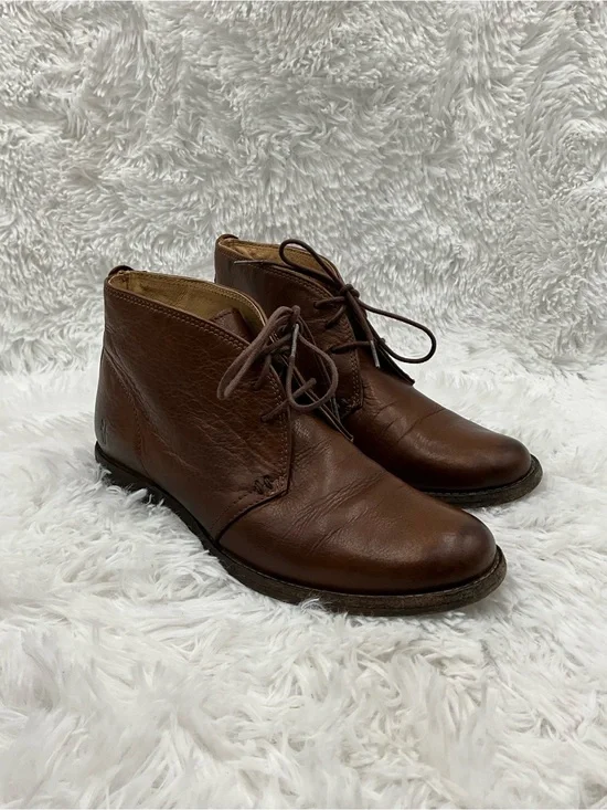Frye Chukka Boots Size 8 Brown Phillips Leather Men’s Boots Made in Mexico