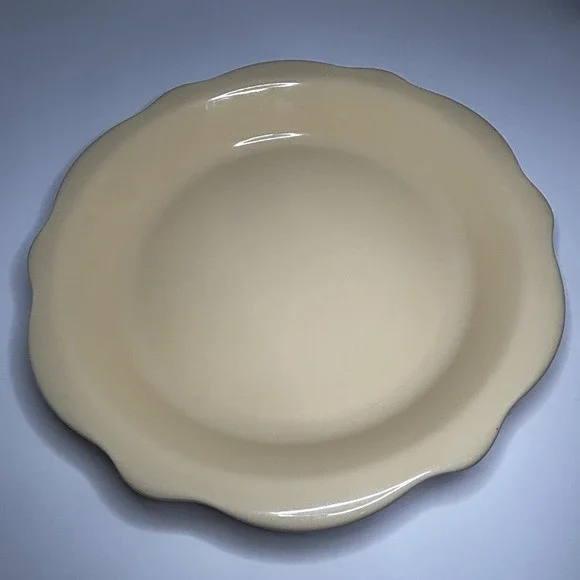 Vintage Yellow Scalloped‎ Pie Dish GP Hospitality Ceramic Farmhouse 10.75