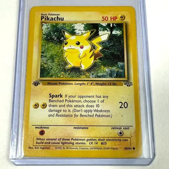 Pokemon TCG Pikachu 60/64 Jungle Set First Edition Excellent Condition