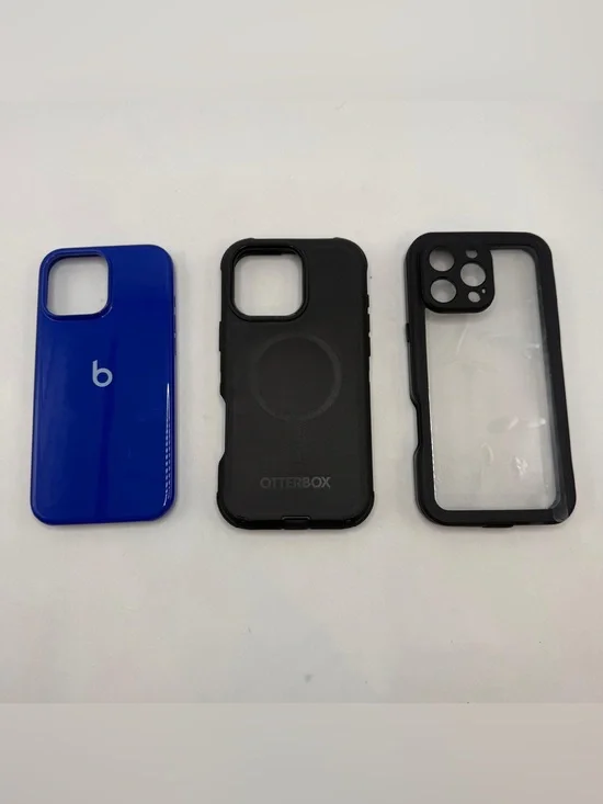 3 Pack iPhone 16 Pro Max Cases Beats OtterBox MagSafe Clear Black Blue